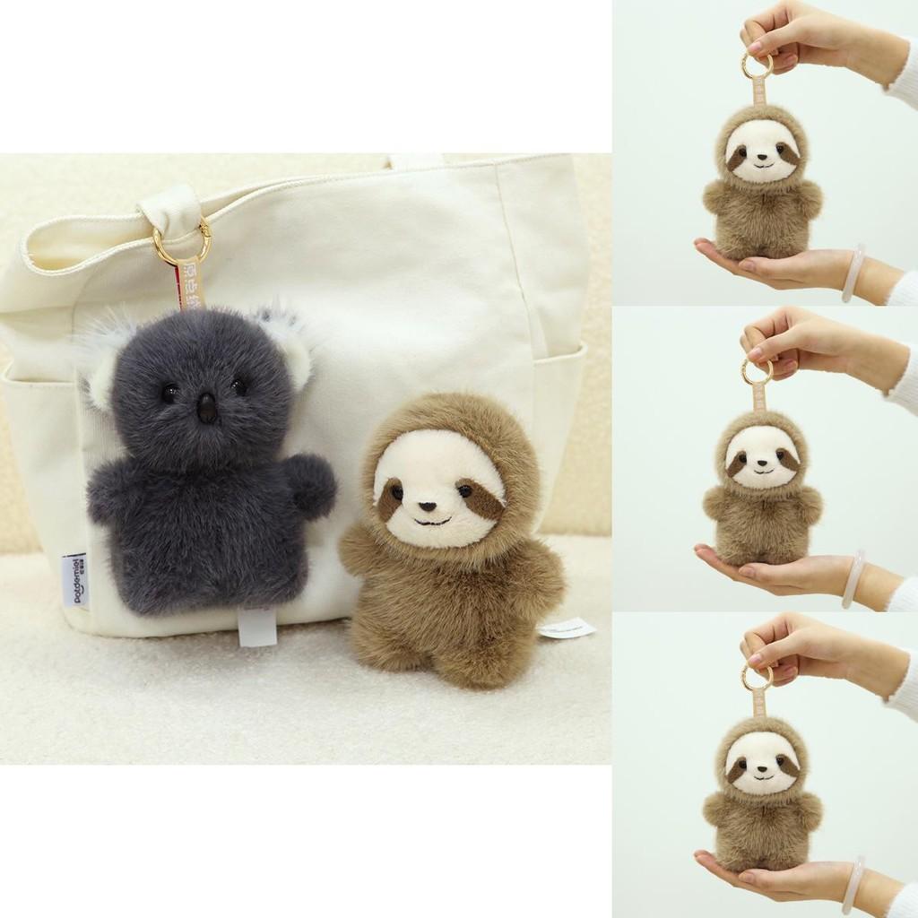 Porte-clés Charmant Animal en Peluche avec de Jolis Designs de Koala et de Paresseux Toucher Doux