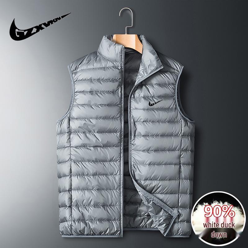 Jachetă de puf ușoară pentru bărbați, mărimi mari, casual și rezistentă la vânt pentru toamnă/iarnă