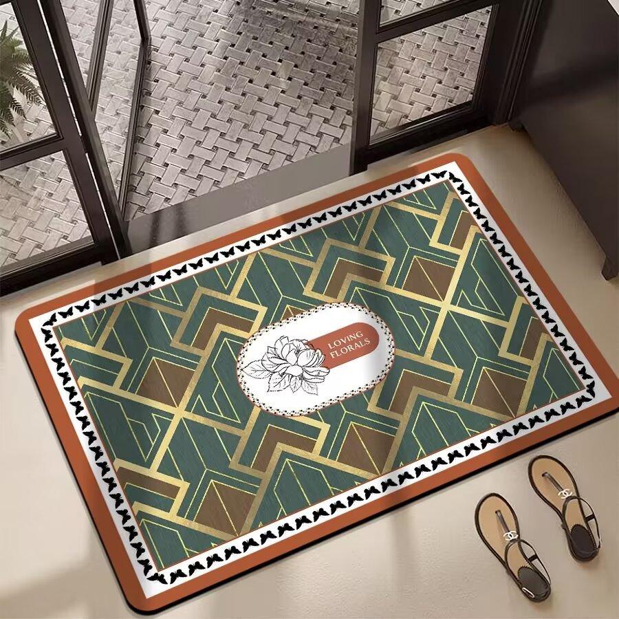 Bathroom Absorbent Mat Diatom Mud Absorbent Mat Toilet Kitchen Door Green Foot Mat Bathroom Non-slip Mat Door Mat