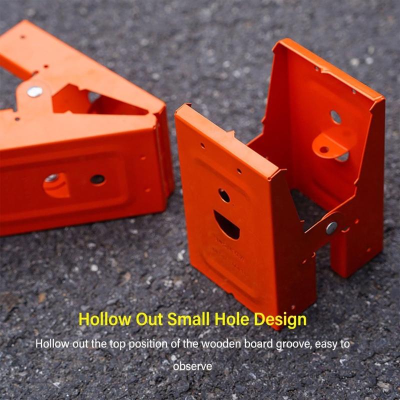 High Strength Sawhorse Brackets Tool Without Installation Slip Resistant Grip Open Frame For Precise Woodworking Alignment