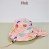 Summer Kids Sun Hat With Wide Brim Cotton Polyester Uv Protection For Boys Girls