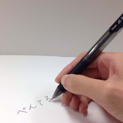 Pentel Oil-Based Ballpoint Pen Dot E-Ball 1.0mm Black 5 Pack XBK130-A