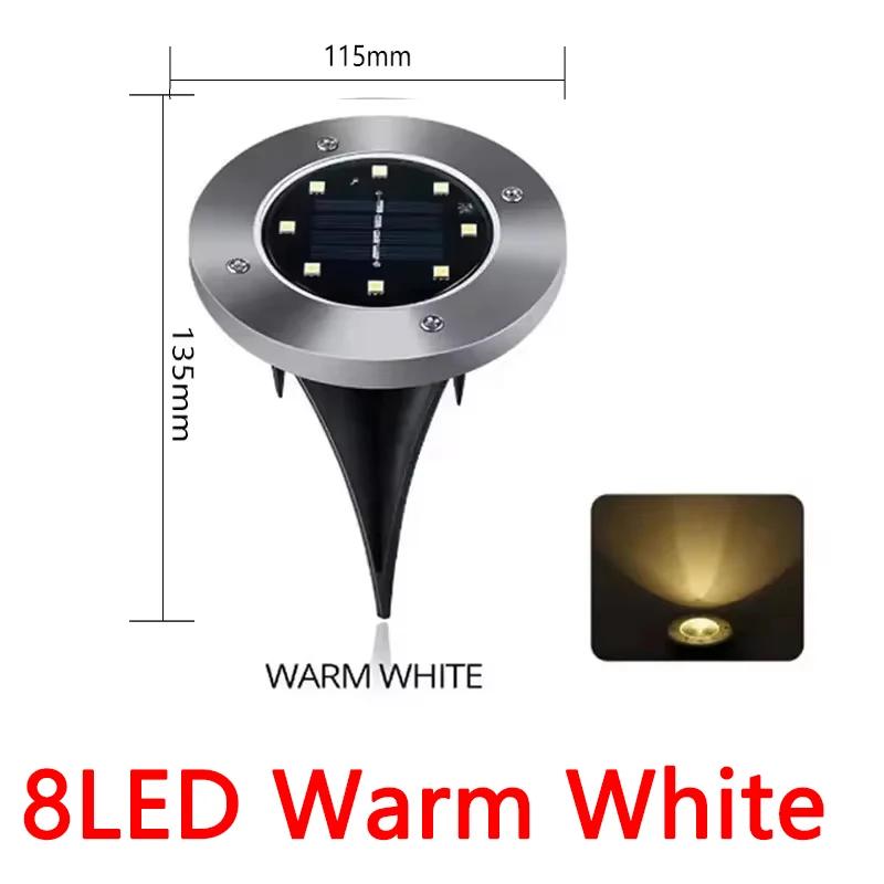 1/4/8Pcs Solar Lights Outdoor 8/20LEDs Disk Underground Lamp Spotlight Buried Solar Light for Home Garden Lawn Yard Decoration