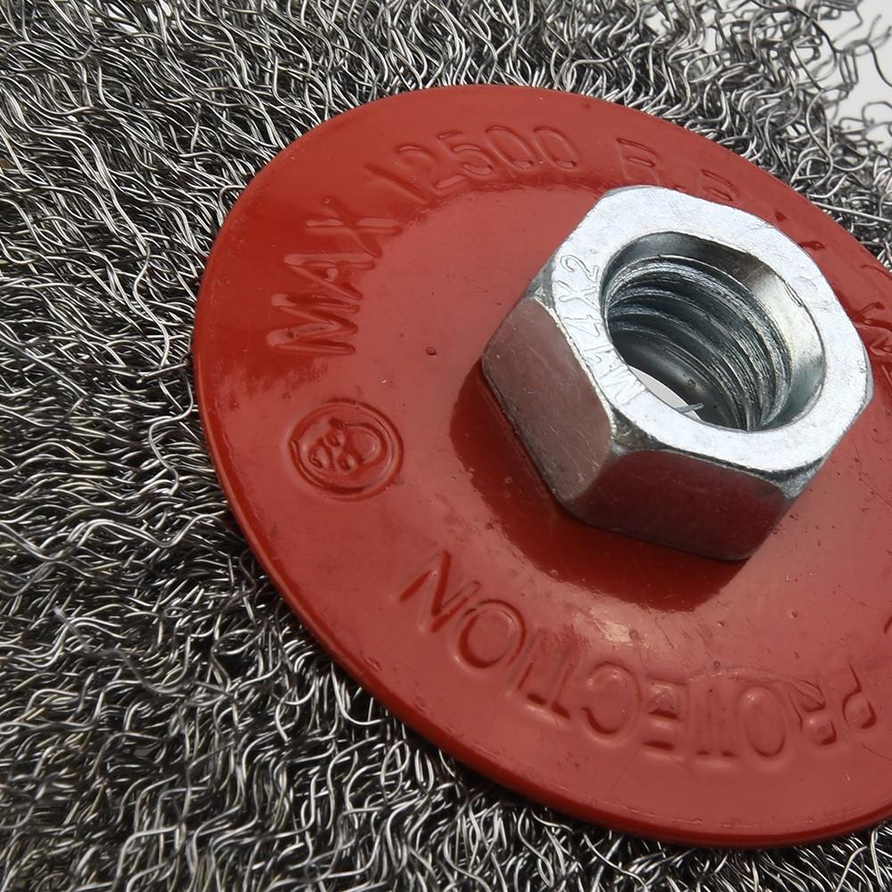 

100 мм / 4 проволочная скошенная щетка для очистки гофрированная для удаления накипи