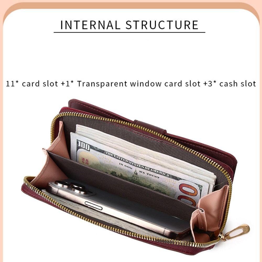 New PU Leather Women Long Wallet Hasp Design Large Capacity Slim Small Wallet Tassels Coin Purse Women Girls