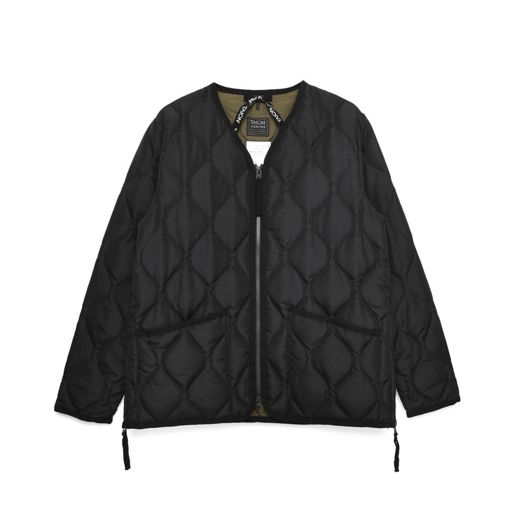 Taion Unisex Military Zip Down Jacket V-Neck 101ZML-1