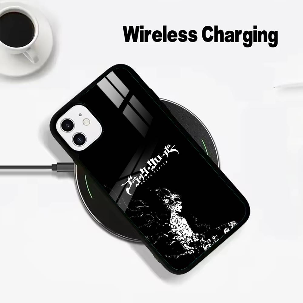 

Black Clover Wireless charging phone case compatible with iPhone 17/16/15/14/13/12/11 iPhone14
