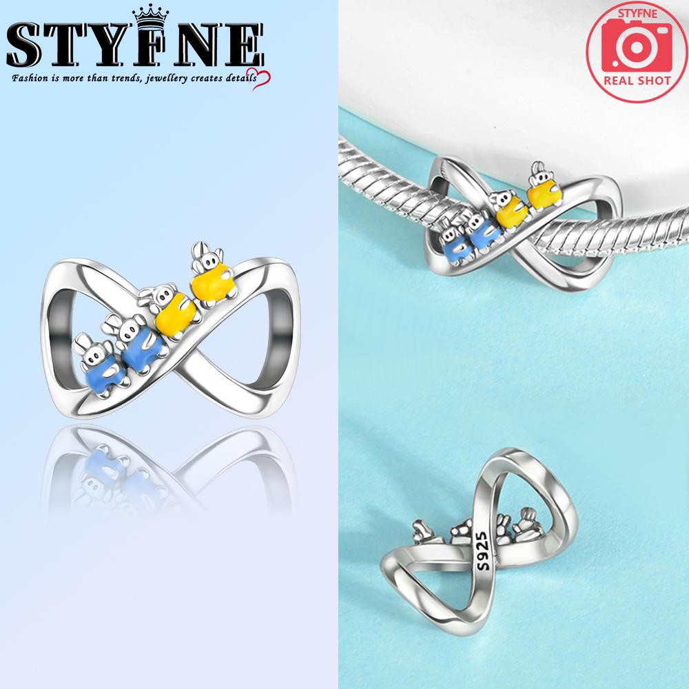 Copper Infinity Love Dangle Charms Like Snake Entangle Beads Fit Original Bracelet Diy Fine Jewelry Gifts For Women