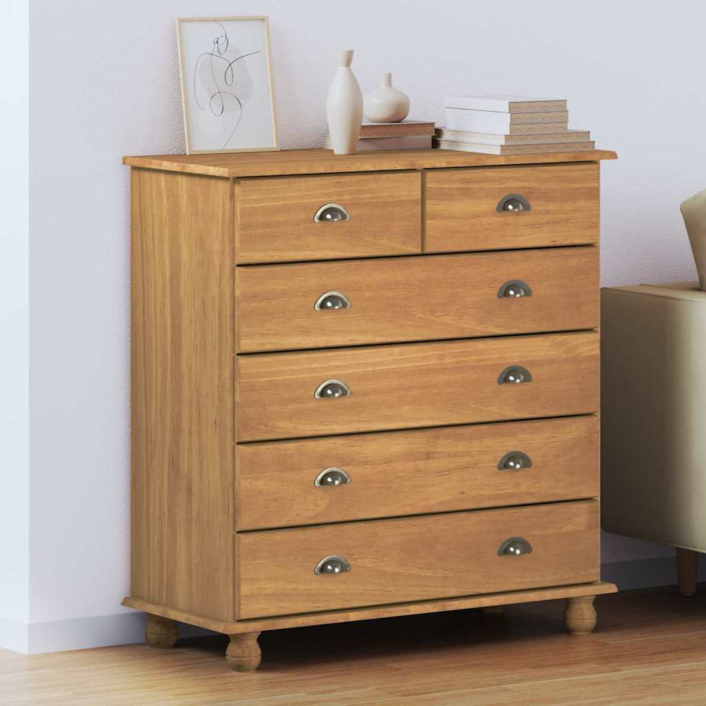ASKIM Braune Kommode mit Schubladen 91 x 40 x 95,5 cm