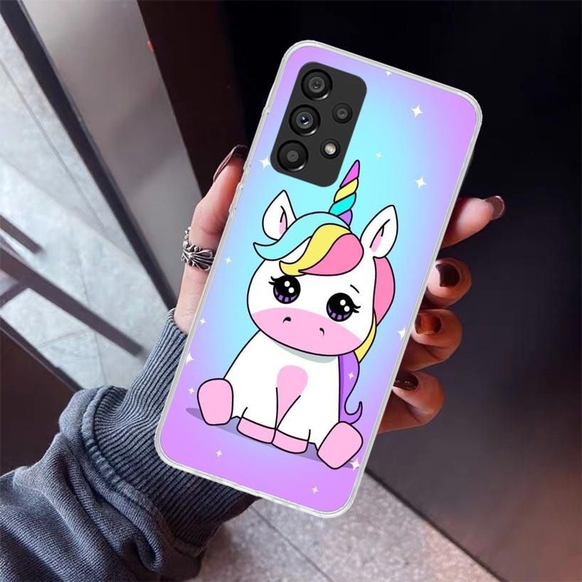 Pink Unicorn Rainbow Phone Case For Samsung Galaxy A17 A16 A15 A14 A13 A57 A56 A55 A54 A53 A37 A36 A35 A34 A33 A26 A25 A24 A23 G