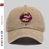 Pc Leopard Print Lip Pattern Baseball Cap Party Prom Music Festival Decor Papa Hat Truck Driver Sun Hat Washable Adjustabl