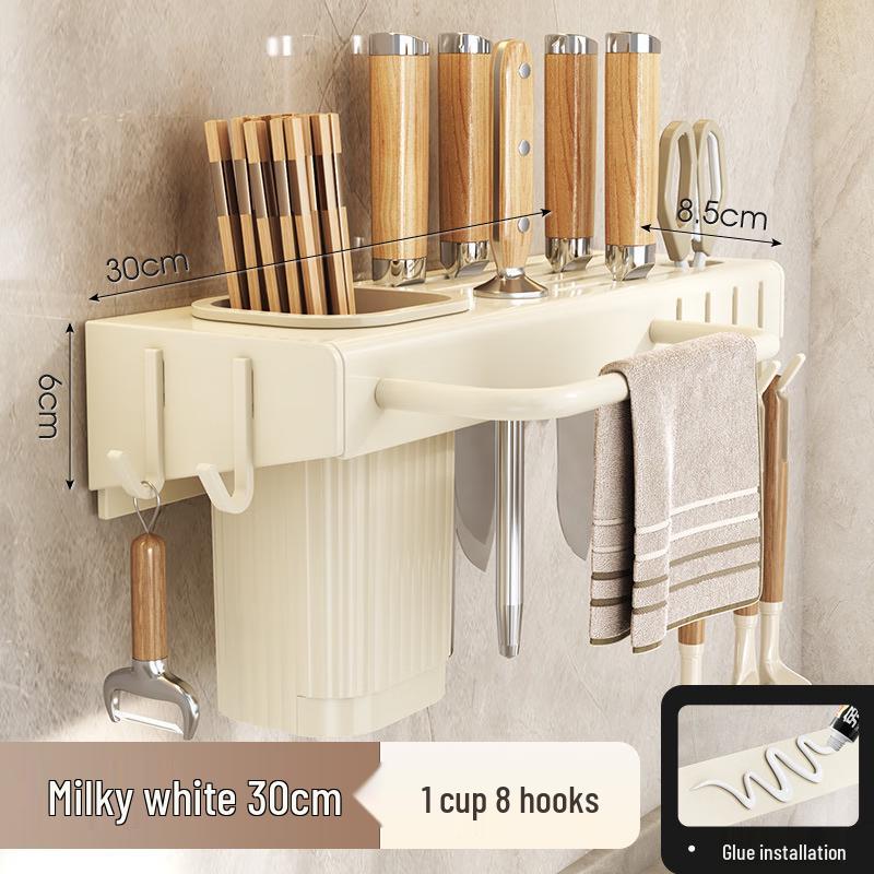 Wall-Mounted Kitchen Knife & Chopstick Holder