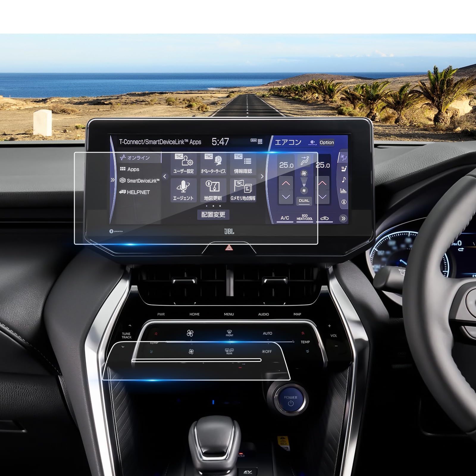 

Coleya Toyota Harrier 80 Серия 4-е Поколение Эксклюзивная Защитная Пленка для Экрана Навигации и Кондиционера Harrier 80 Серия Автомобильная Навигация ЖК-дисплей