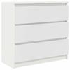 VidaXL Buffet blanc 80x35x76 cm bois d’ingénierie, meuble de rangement, meuble de rangement de cuisine, meuble de rangement 861733
