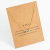 Minimalist and Exquisite Birthstone Women's Necklace Pendant Stainless Steel Plated 18K Gold Birthstone Jewelry Gift Necklace