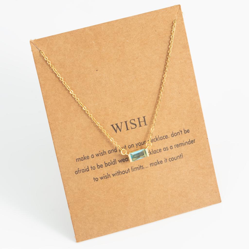 Minimalist and Exquisite Birthstone Women's Necklace Pendant Stainless Steel Plated 18K Gold Birthstone Jewelry Gift Necklace