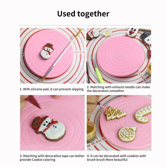 14 cm Praktická jednoduchá obsluha Plastový otočný talíř na dorty Mini Fondant Nástroj na zdobení Pekařské příslušenství