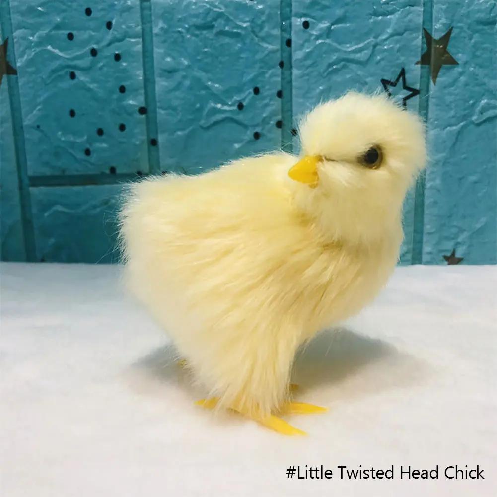 Realistic Chick Decoration Cute Easter Chick Figurine Simulation Chick Easter DIY Miniature Chicken Garden Ornament Home Decor