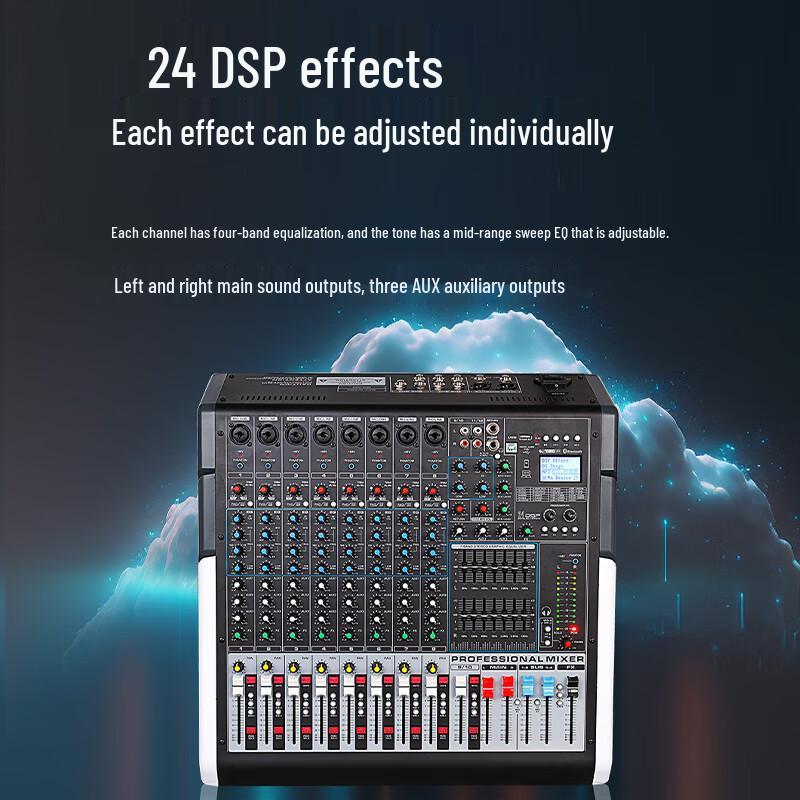 KRFIONTU 12-Channel Conference Audio Mixing Console (CN version)