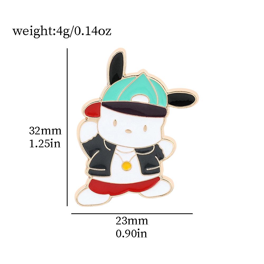 Cute Sanrio Metal Badge Pacha Dog Brooch Personality Creative Student Bag Pin Badge