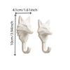 2pcs Geometric Wolf Head Wall Hooks, 3D Printed Animal-Shaped Decorative Hooks, Suitable for Hanging Towels/Keys, for Bathroom, Bedroom, Entryway,