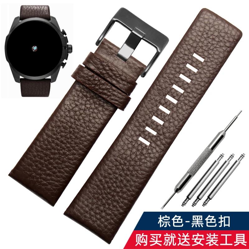 22mm 24mm 26mm 28mm 30mm 32mm Rindslederarmband für Diesel Uhr DZ4318 4386 4323 Uhrenarmband Herren Große Größe Echtes Lederarmband