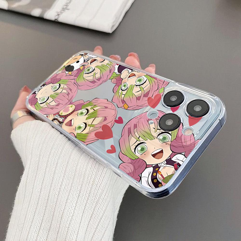 Cute D-Demons S-Slayers Phone Case for iPhone 17 Air 16 15 14 Plus 13 12 11 Pro Max X Xs XR 8 e Soft TPU Transparent Cover