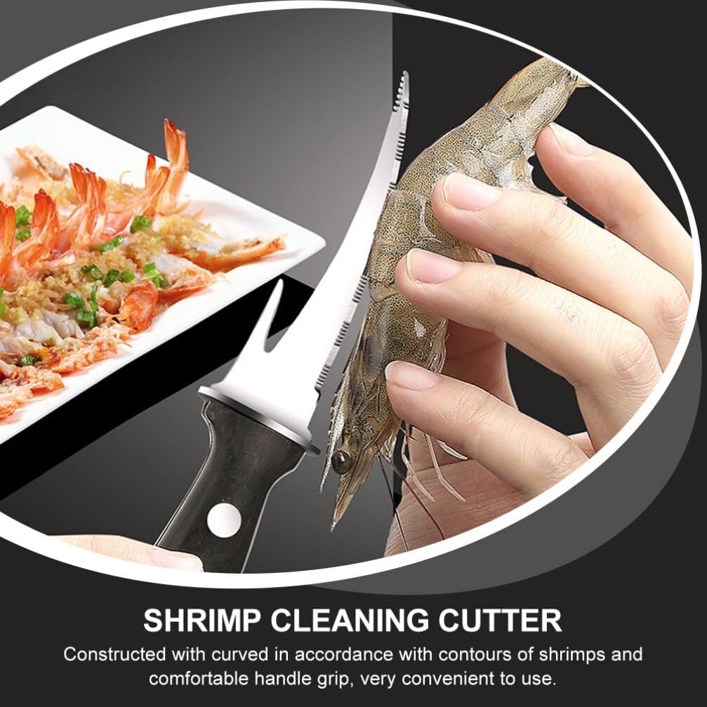 Luxshiny Shrimp Cleaner Shrimp Line Peeler, Shrimp Deveining Tool Shrimp Line Remover Stainless Steel Easily Remove Fish Scale Fish Maw Peeler Shrimp