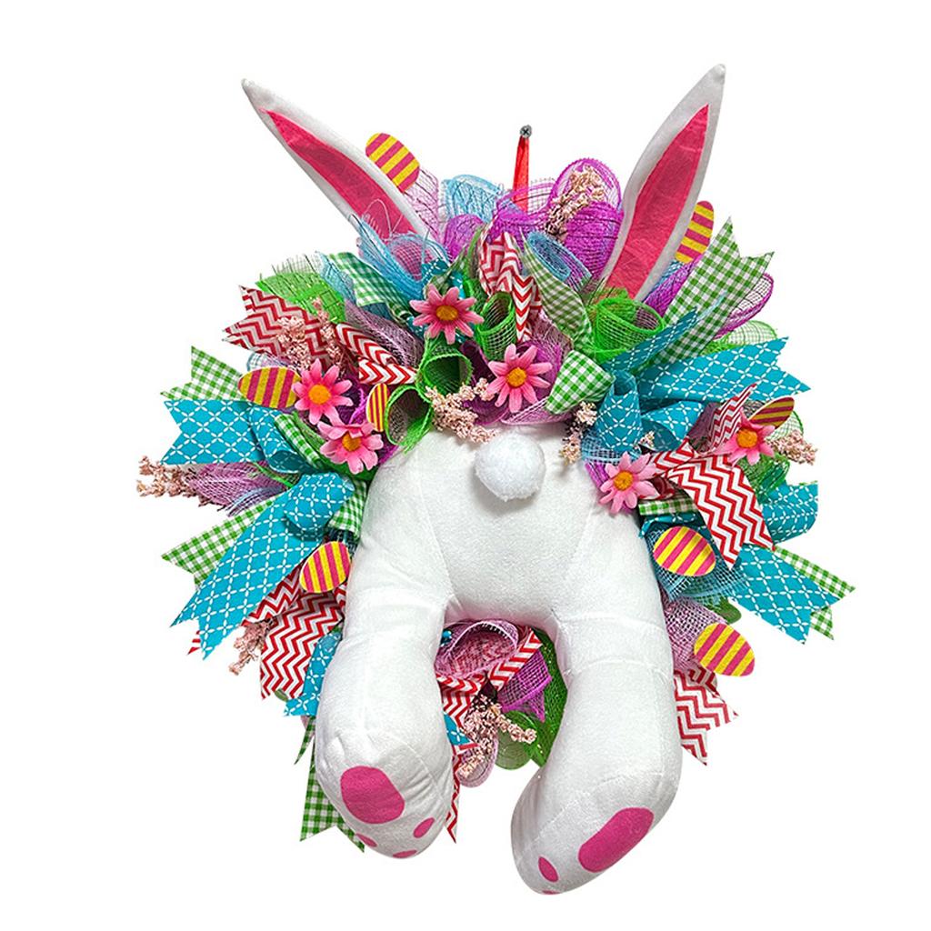 Easter Bunny Wreath Cute Spring Decoration For Door Easter Wreaths For Front Door Easter Decorations