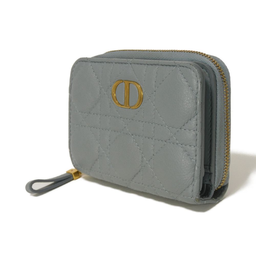 Used Caro Scarlet Wallet (S5032UWHC_M81B) 7941 Current CD Logo Stitched Bifold Cannage Cloud Blue (10656) from Japan