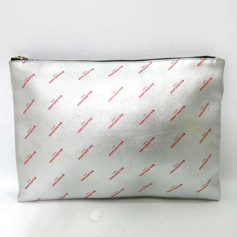 

Used BALENCIAGA logoClutch bag leather Women