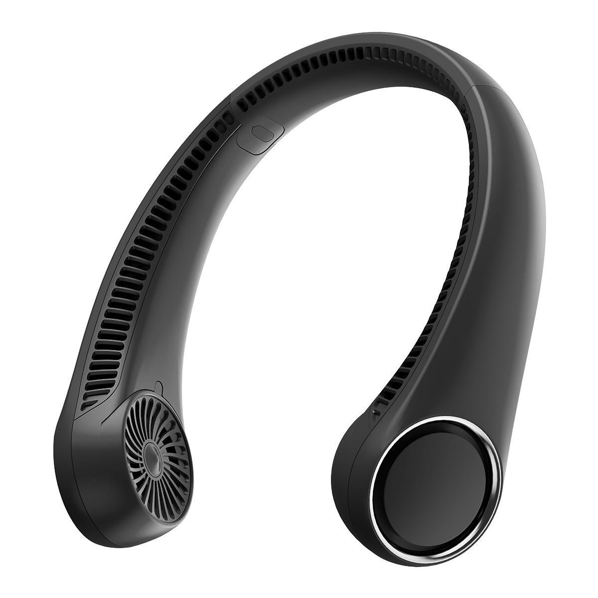 

Портативный шейный вентилятор, перезаряжаемые безлопастные мини-вентиляторы емкостью 4000 мАч с функцией громкой связи, 3 скорости, выходное отверстие для воздуха может поворачиваться на 70 °,