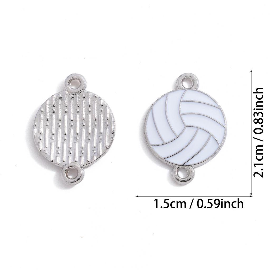Pendentif rétro double pendant en forme de ballons de sport, accessoire de bijouterie en alliage