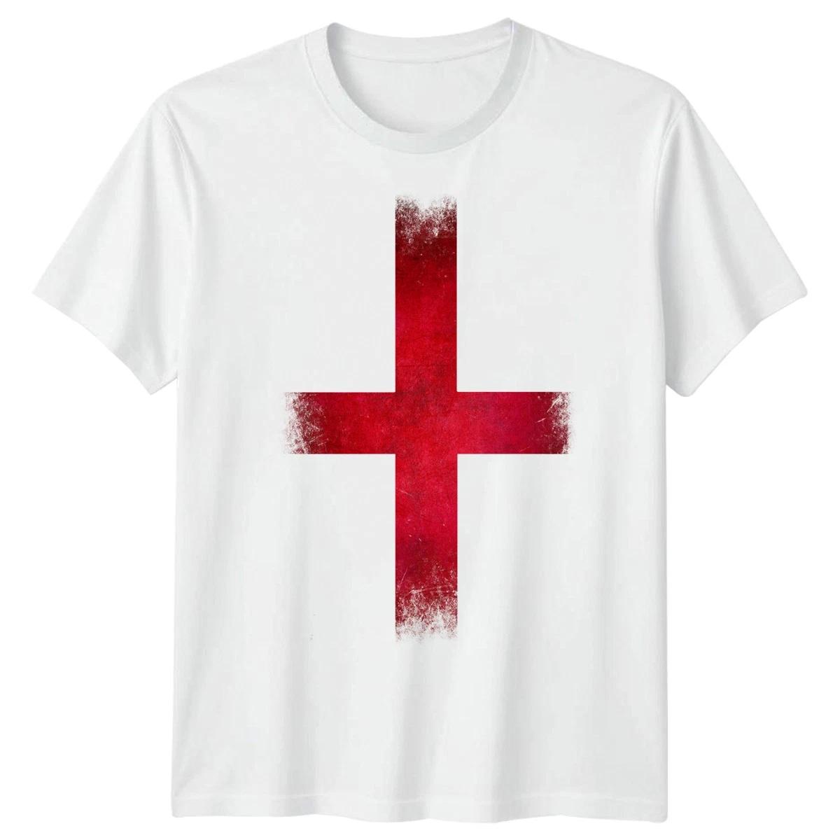 St Georges Cross England Flag Mens T-shirt British Heritage Patriotism Football 3XL