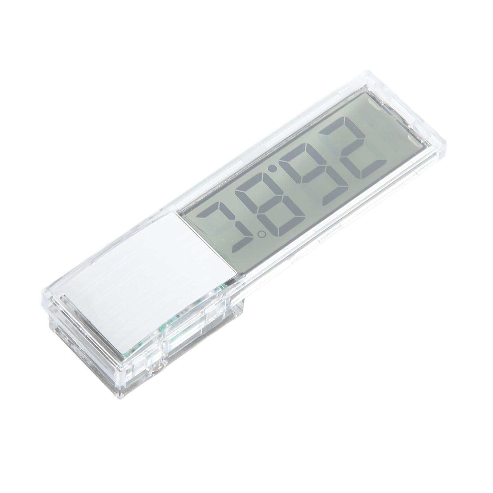 

Aquarium Thermometer 3D LCD Electronic Transparent Digital Fish Tank Thermometer for Water Temperature Measurement серебряный