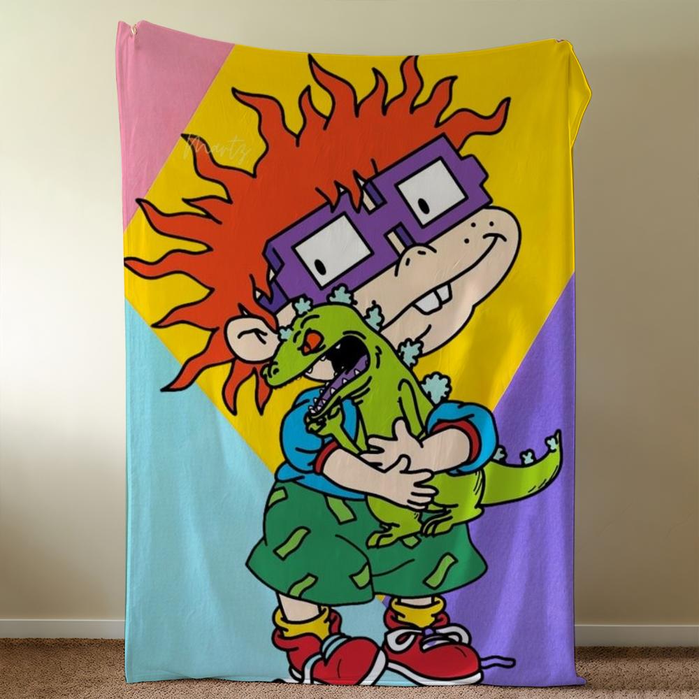 R-RugratS-ES Cartoon TV Blanket Throw Super Cosy Plush Living Room Sofa Couch Childish Birthday Gifts