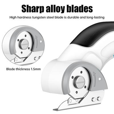 Kabellose Elektrische Schere Rotationsschneider USB-Ladung Lithium-Ionen Haushaltschneider Elektrische Schere zum Schneiden von Stoff/Leder