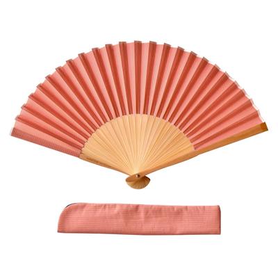 A Stylish Fan Made with Precious Wood Ribs Madder [Hacoa] "Fan 21cm" (cherry (Sunset Color))