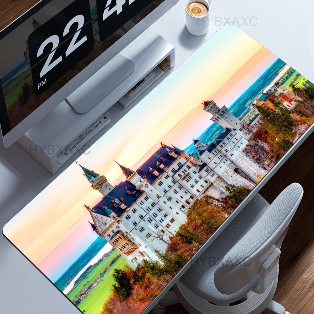 Neuschwanstein Castle Germany Mouse Pad Cute HD Desk Pad Extended Gaming Keyboard Mats Large xcm XXL Gamer HYBXAXC Mousepad