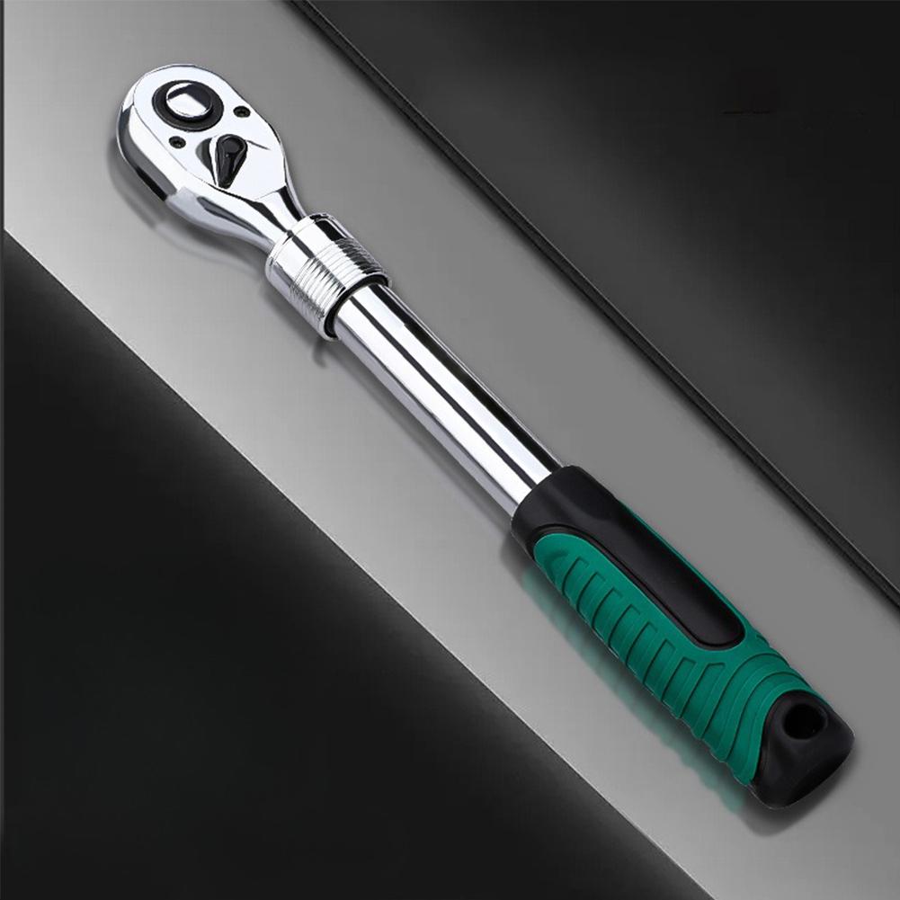 72 Tooth Ratchet Adjustable Head Wrench Quick Release Button Telescopic Adjustment Forward And Reverse Steering