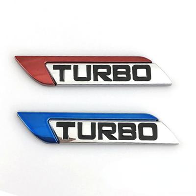 2 ks 3D kovové logo turba karoserie blatník emblém odznak samolepka univerzální tuning auta vodotěsné samolepicí dekorace do auta