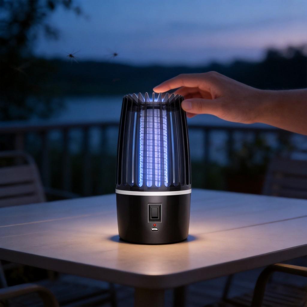 Electric Mosquito Killer Lamp With Usb Rechargeable And Night Light For Indoor Outdoor Use