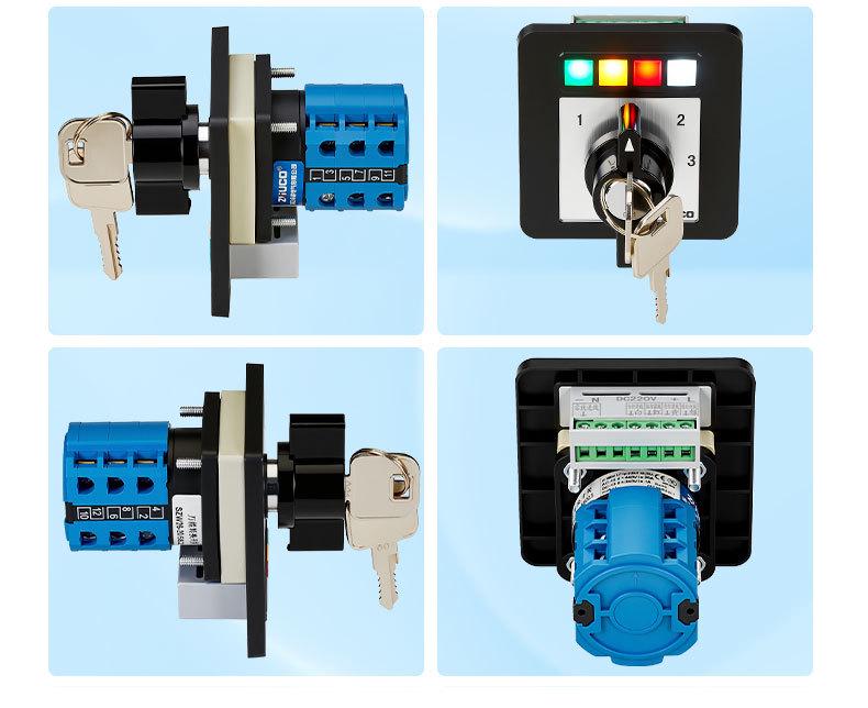 Zhuochao SZW26-20/5822.3-72S4 Four-Speed Three-Position Illuminated Rotary Switch