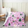 Christmas Flannel Fleece Throw Blanket Xmas Theme Fuzzy Blanket Throw for Kids Boys Girls Teens Bedroom Decor Black African