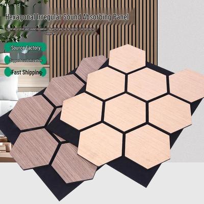 Šestiúhelníkový zvukově pohltivý stěnový panel s polyesterovou mřížkou