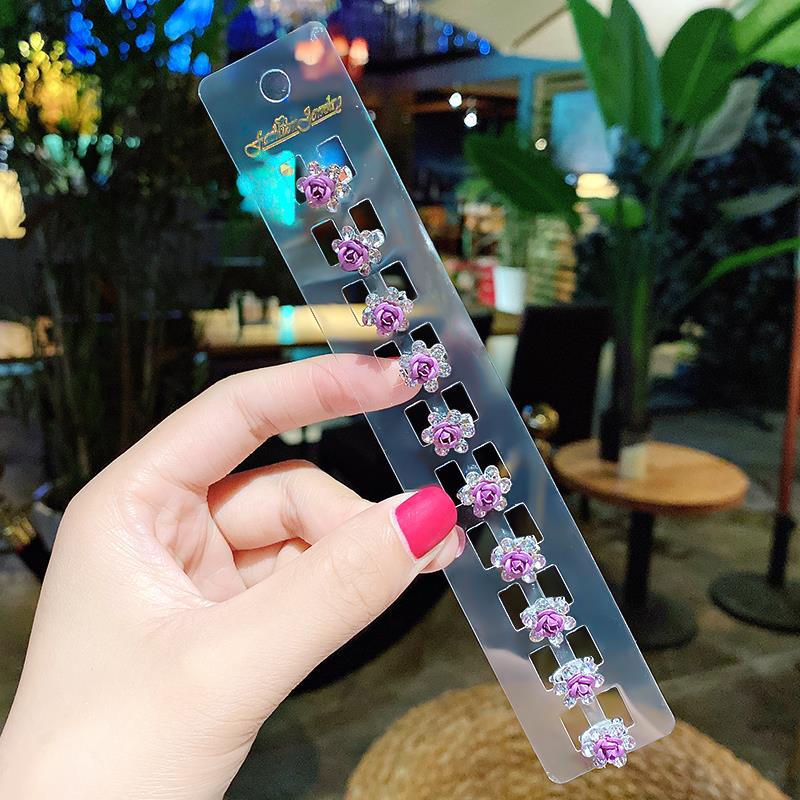 Princess Crown Baby Clip Hairstyle Children's Pearl Rhinestone Bean Buckle Hairpin Children's Girl Disc Hair Small Buckle Grab
