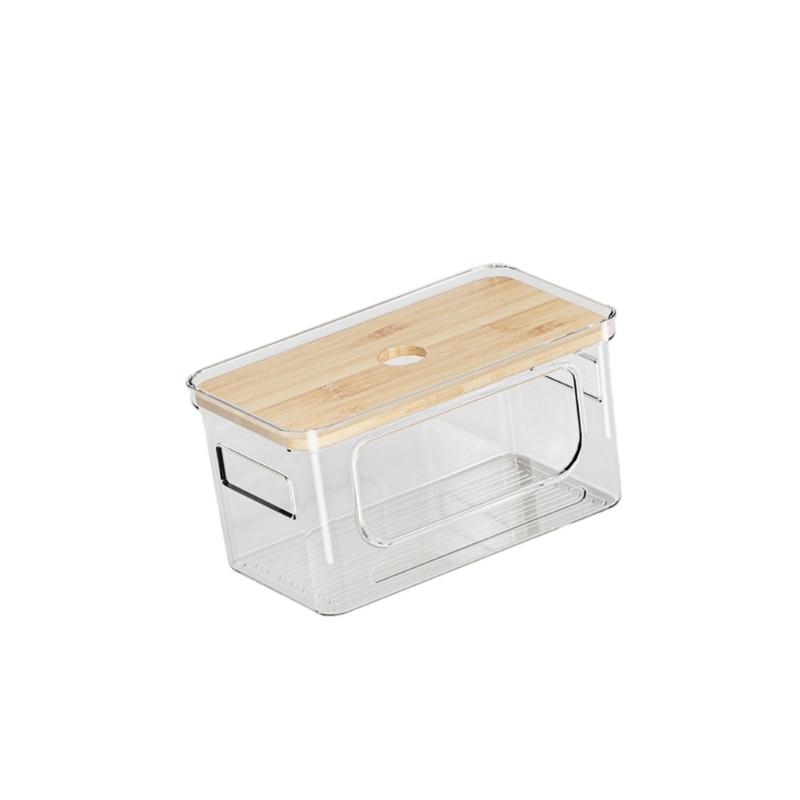Modern Clear Plastic Storage Box For Household Waste Bags And Small Items
