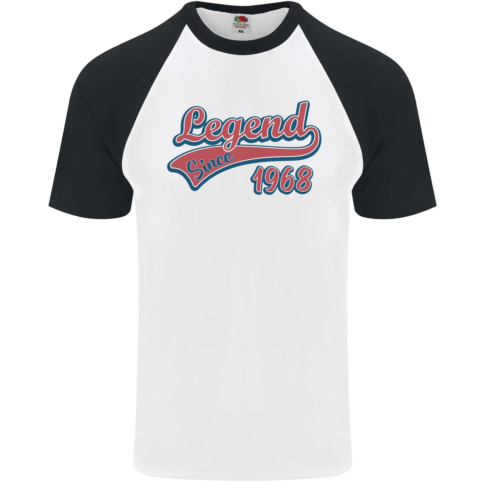 Legend Since 58th Birthday 1968 Mens S/S Baseball T-Shirt M