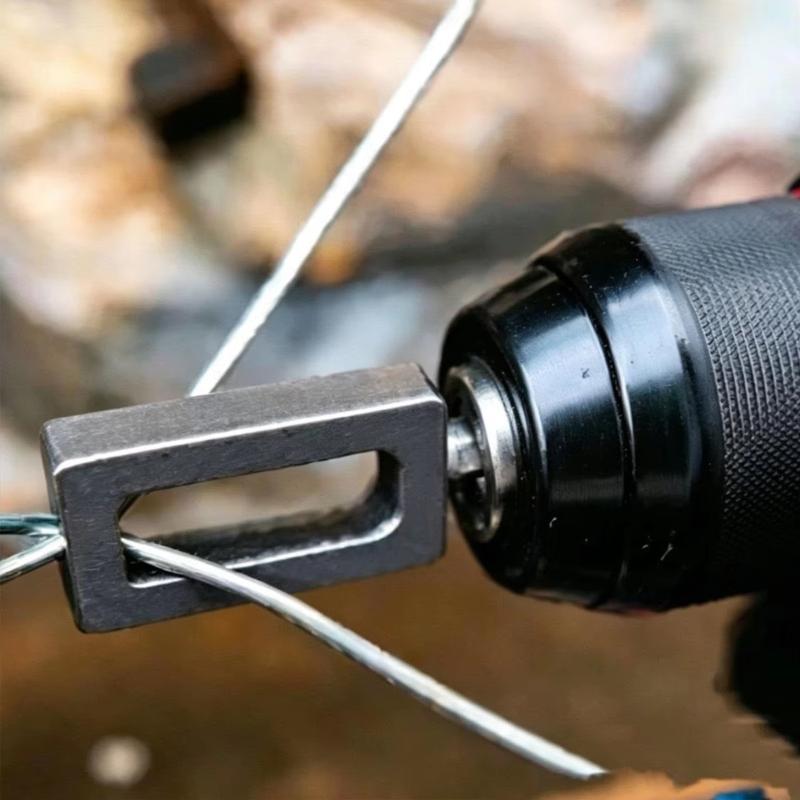Heavy Duty Construction Electric Drill Wire Twister Tool for 9 & 11 Gauge Fence Wire Tying Commercial Fence Installation