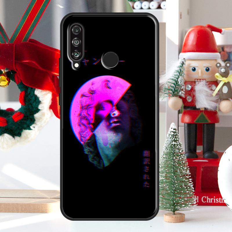 Vaporwave Greek Sculpture For Huawei Nova 12i 11i 8i 12s Y73 Y72 Y61 Y91 Y90 Y70 Y60 9 10 SE P60 Pro P30 P40 Lite Case